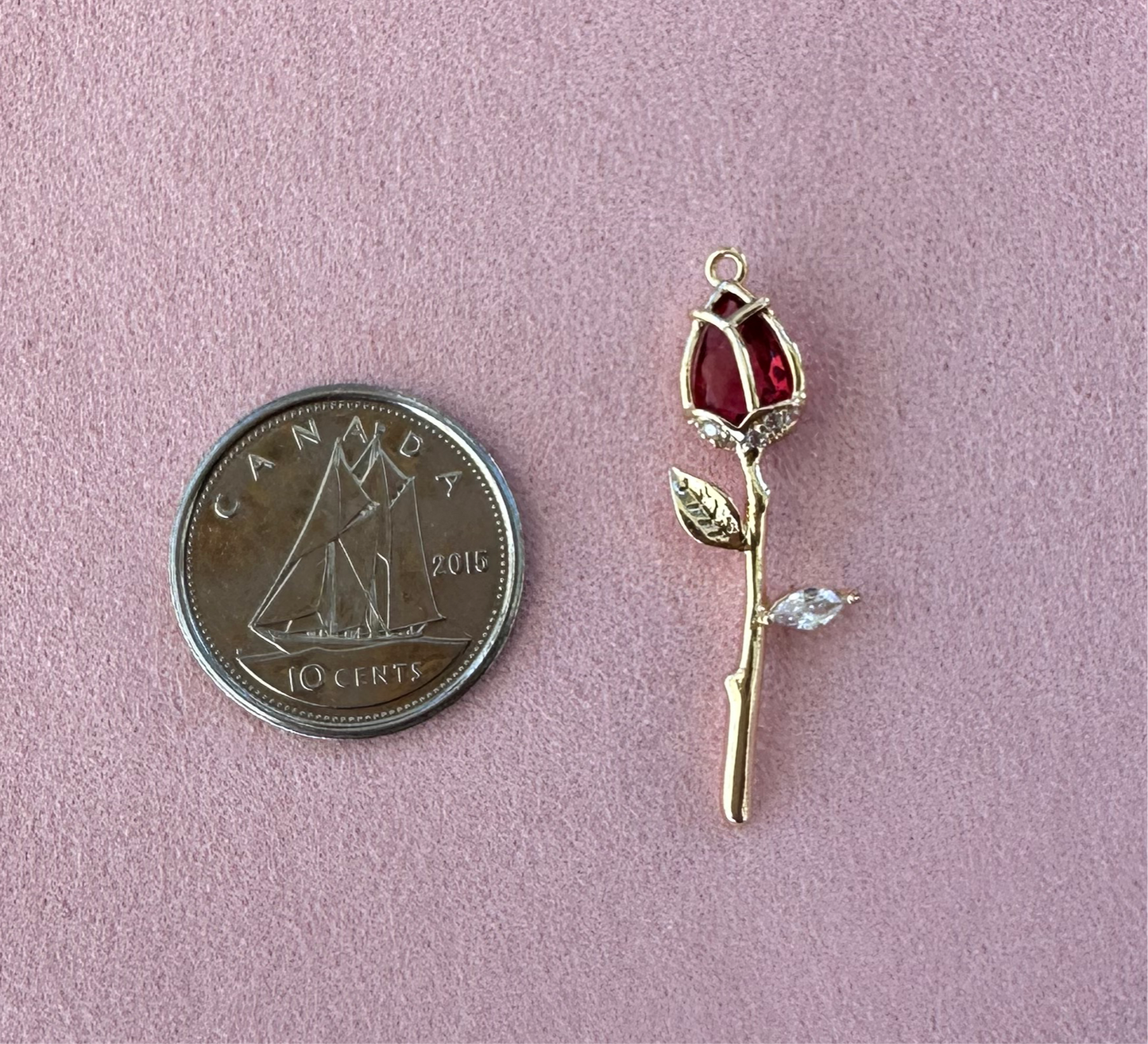 Rose Stem Charm