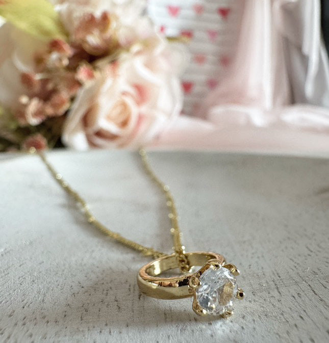 Engagement Ring Necklace