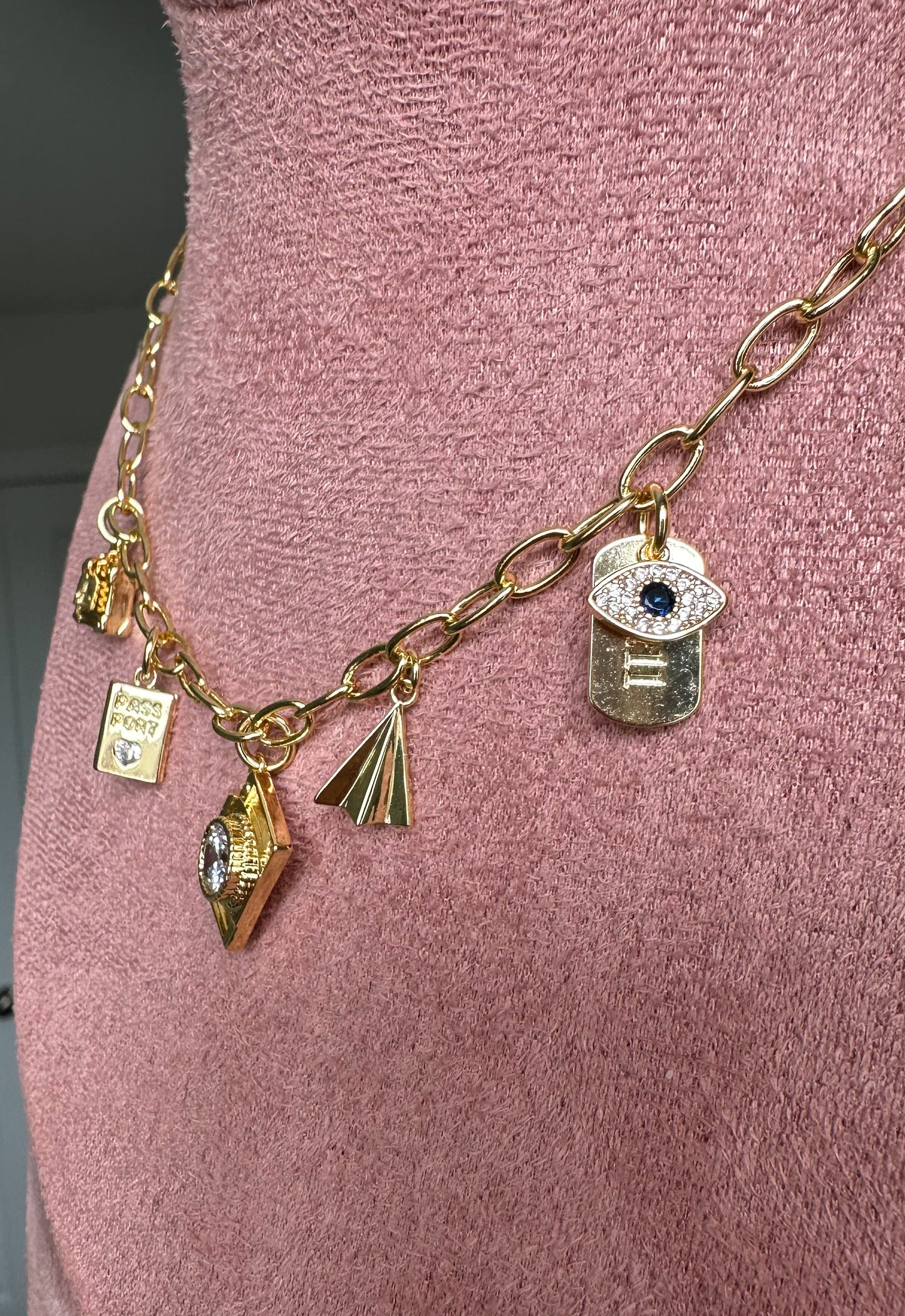 Jet Setter - Travel Themed Charm Necklace