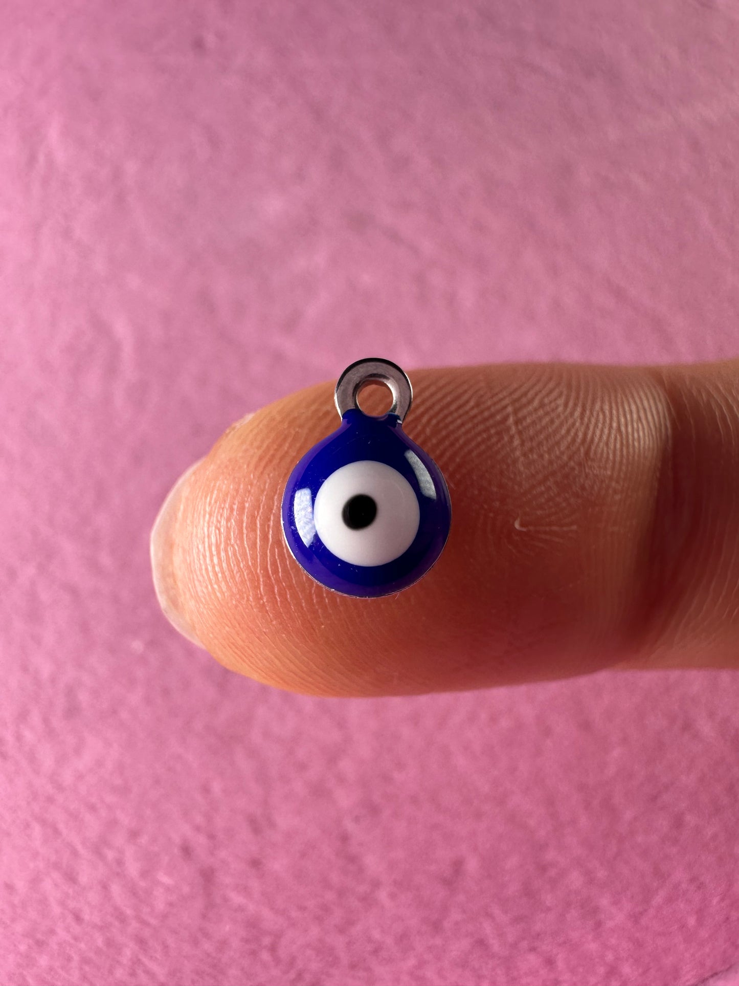 3D Mini Silver Evil Eye