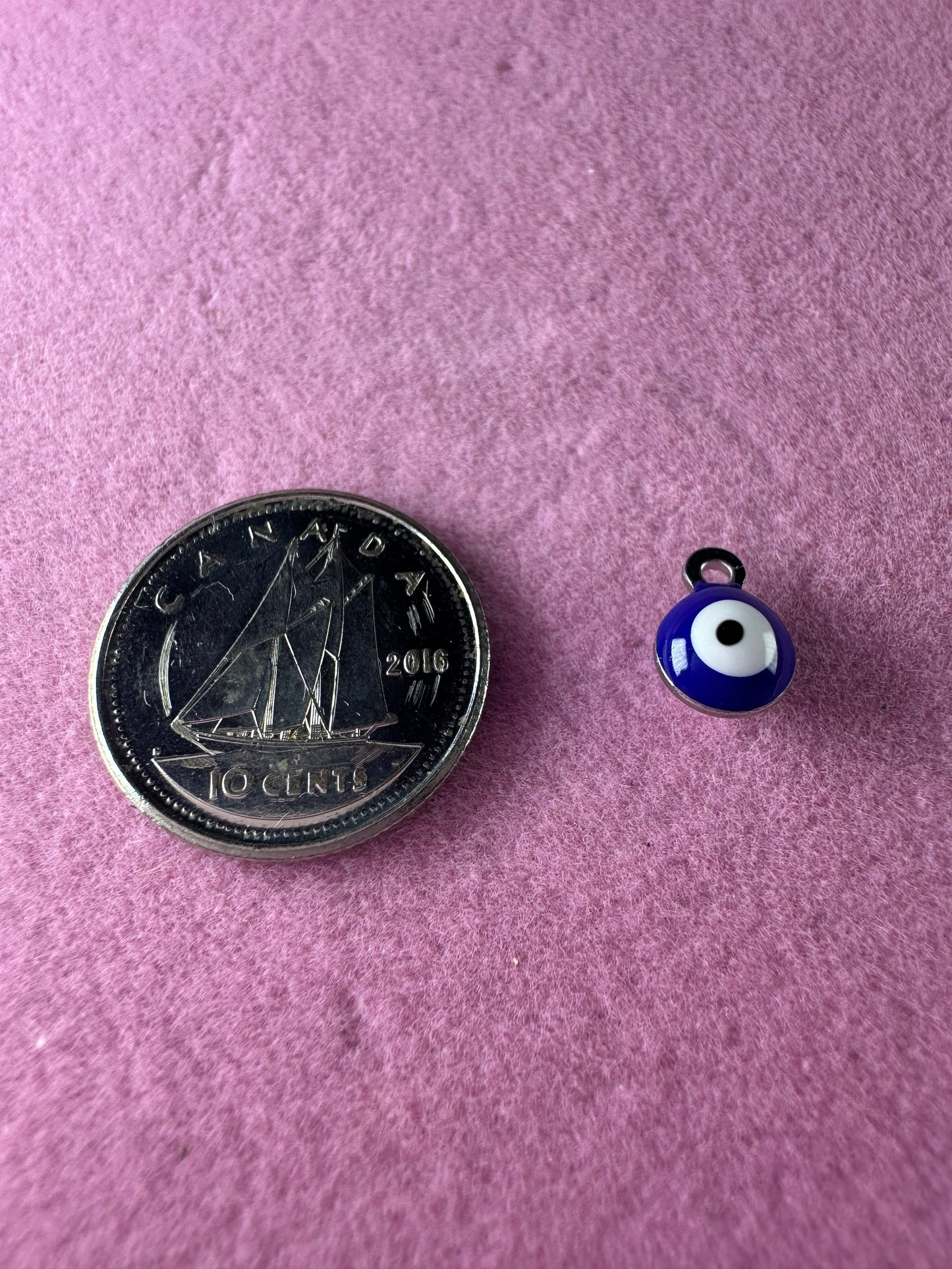 3D Mini Silver Evil Eye