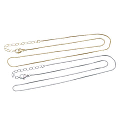 Box Chain - Gold Filled - size reference