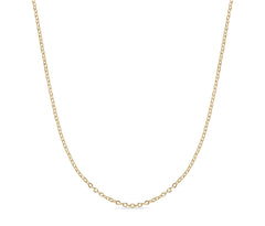 Crimped Oval Chain - size reference